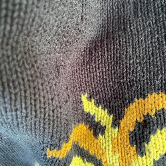 Design Options Thanksgiving Cardigan Black Turkey October Fall Colors Size Large - Picture 12 of 13